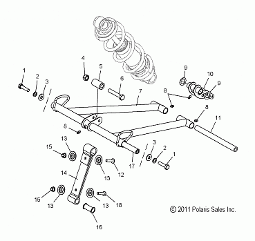 SUSPENSION, TORQUE ARM, FRONT - S12CG6GSA/GSL/GEL (49SNOWFTA12800PRMK)