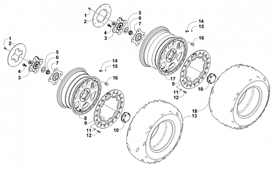 WHEEL AND TIRE ASSEMBLY