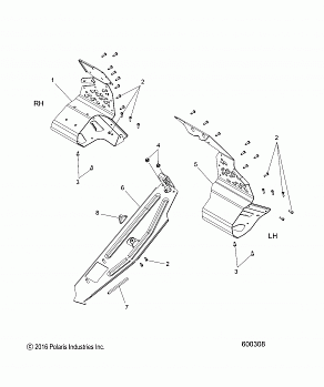 CHASSIS, CLUTCH GUARD and FOOTRESTS - S17DDJ6PEM (600308)