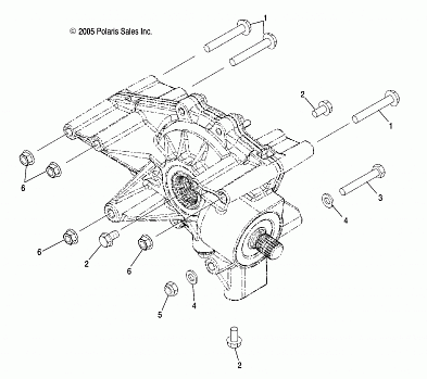 REAR GEARCASE MOUNTING - A05MH68AC/AS/AT/AU/AW (4999200229920022D04)