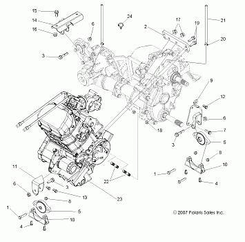 ENGINE, TRANSMISSION MOUNTING - R10XH76AA (49RGRENGINEMTG10RZRS4)