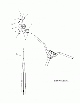 ENGINE, THROTTLE CONTROL ASM. - S15CS5BSL/BEL (49SNOWTHROTTLE14550)