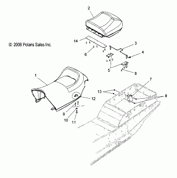 BODY, SEAT ASM. - S10PT7FSL/FSM/FEL (49SNOWSEAT09600TRG)