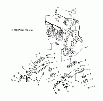 ENGINE, MOUNTING - S07NT5BS/BSA/BE/BEA (4997239723C09)