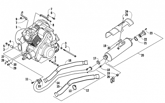 ENGINE AND EXHAUST