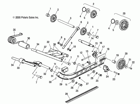 SUSPENSION, REAR - S17WAA1ASA/AEA (4997579757A11)