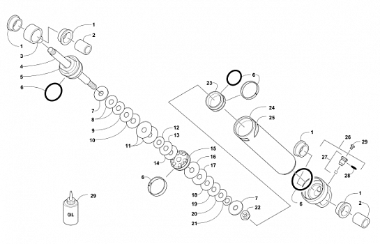 REAR SUSPENSION REAR ARM SHOCK ABSORBER