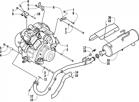 ENGINE AND EXHAUST