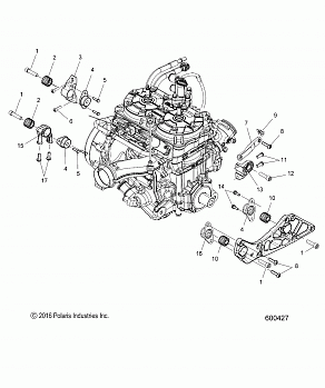 ENGINE, MOUNTING - S20EGK8PS/EGM8PS ALL OPTIONS (600427)