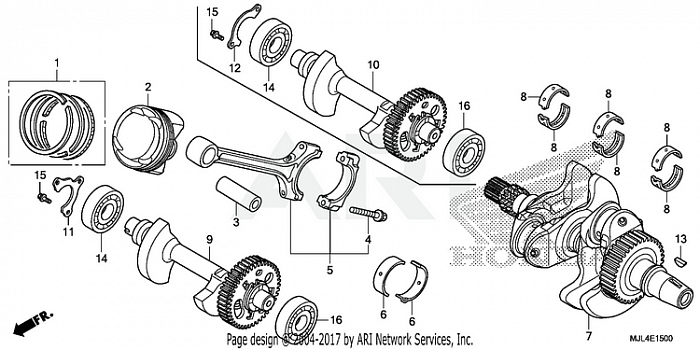 CRANKSHAFT + PISTON