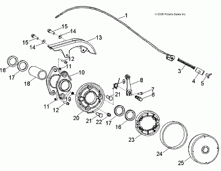 BRAKES, REAR - A11KA09AB/AD (49ATVBRAKERR08OUT90)