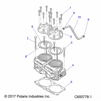 ENGINE, CYLINDER, CYL. HEAD - S19DDL8RS/REM ALL OPTIONS (600778-1)