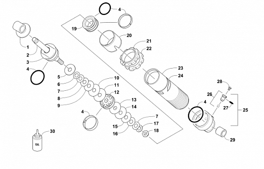 REAR SUSPENSION FRONT ARM SHOCK ABSORBER