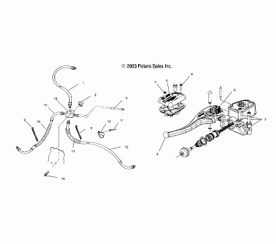 CONTROLS-MASTER CYLINDER/BRAKE LINE - A03BA38CA (4986228622C01)