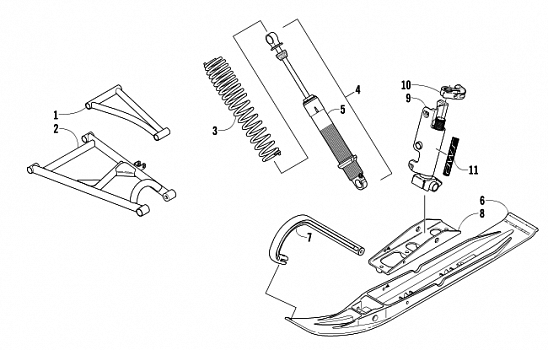 SKI AND FRONT SUSPENSION