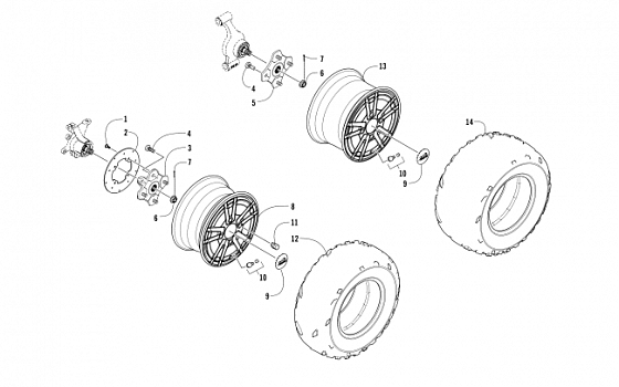 WHEEL AND TIRE ASSEMBLY