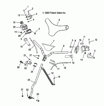 STEERING, HANDLEBAR and CONTROLS - S08WB1AS/AE/ASA/AEA (49SNOWHANDLEBAR08120)