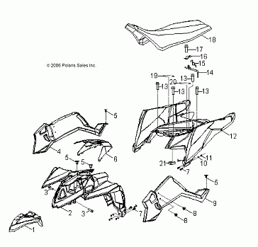 BODY, CAB and SEAT - A12KA09AD/AF (49ATVCAB07OTLW90)