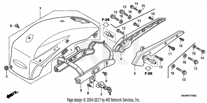 REAR FENDER + GRAB RAIL