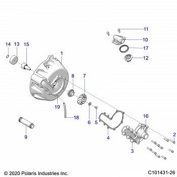 ENGINE, COOLING SYSTEM and WATER PUMP - A20SYE95AD/CAD (C101431-26)