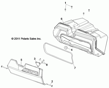 BODY, GLOVEBOX - R12VE76FX/FI (49RGRGLOVEBOX12RZR)