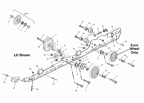 RAIL MOUNTING (SUSPENSION) - S01SS7AS (4960946094B012)