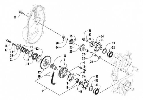 DRIVE/REVERSE DROPCASE ASSEMBLY