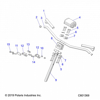 STEERING, UPPER and HANDLEBAR ASM. - S21EEC8RS ALL OPTIONS (C601369)