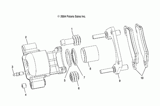 BRAKE CALIPER, REAR - R05RD68AA/AB (4998269826C04)