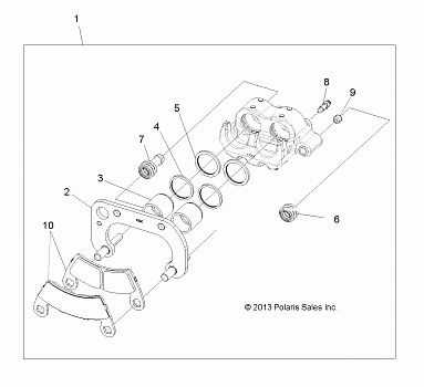 BRAKES, CALIPER, FRONT - A16DAH57A1 (49ATVCALIPER14SP325)