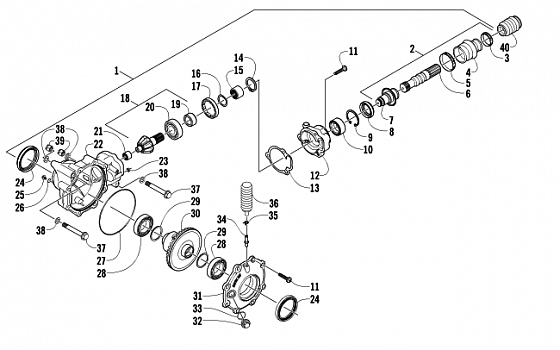 FRONT DRIVE GEARCASE ASSEMBLY