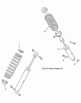 SUSPENSION, REAR SHOCK - R14WH88A/9EA ALL OPTIONS (49RGRSHOCKRR14CREW)