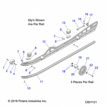 SUSPENSION, RAIL, LH/RH - S20CEA5BSL (C601121)