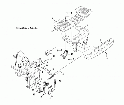 FRONT RACK and BUMPER MOUNTING - A05CL50AA (4995019501A06)