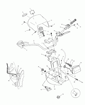 HANDLEBAR AND HEADLIGHT POD - A02CH42AA (4968536853C01)