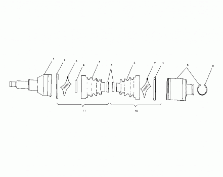 REAR DRIVE SHAFT - A00CH50AA (4954805480B006)