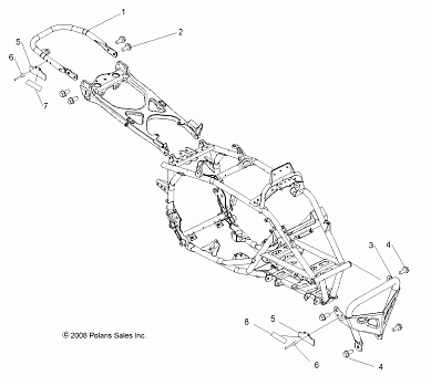 CHASSIS, BUMPER and GRAB BAR - A10GJ45AA (49ATVBUMPER09OUT450)