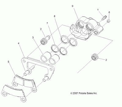 BRAKE CALIPER, FRONT - R08VH76AD/AG (49RGRCALIPER08VISTA)