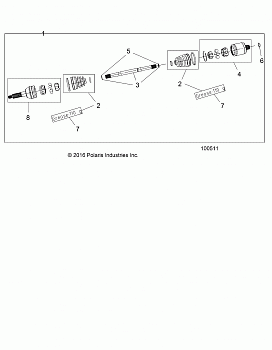 DRIVE TRAIN, REAR HALF SHAFT - A18DAE57B2 (100511)