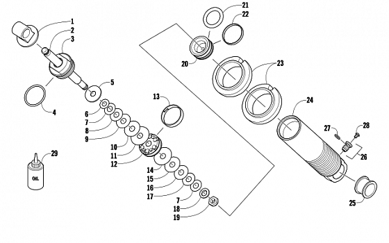 REAR SUSPENSION FRONT ARM SHOCK ABSORBER