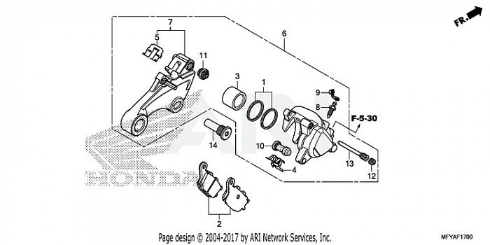 REAR BRAKE CALIPER