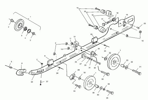 RAIL MOUNTING (SUSPENSION) - S01SB8AS (4960686068B010)