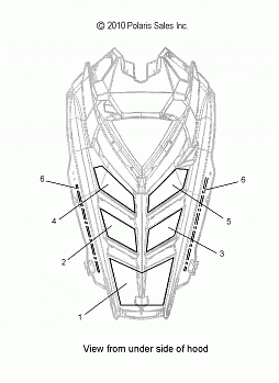 BODY, HOOD FOAM/FIBER - S12CG6GSA/GSL/GEL (49SNOWHOODSCFL11800PRMK)