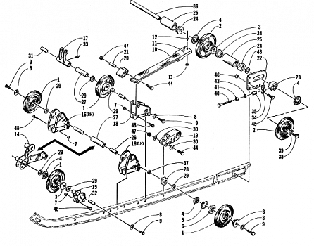 REAR SUSPENSION AXLE ASSEMBLY