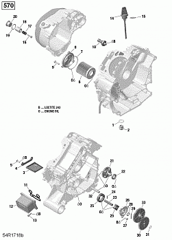 Engine Lubrication - 570 EFI (Package PRO)
