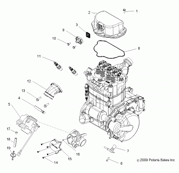 ENGINE, THROTTLE BODY and VALVE COVER - R09VH76AX (49RGRTHROTTLEBODY08VISTA)