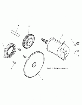 ENGINE, STARTER - Z16VDE92NH/NW (49RGRSTARTER14RZR1000)