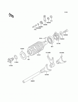 Gear Change Drum/Shift Fork(s)