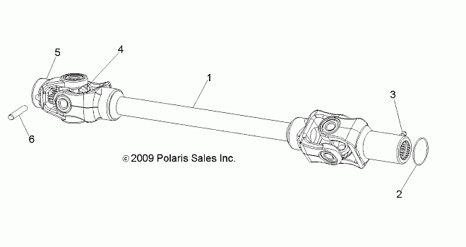 DRIVE TRAIN, FRONT PROP SHAFT - A10NG50AA (49ATVSHAFTPROP10SCRAM)