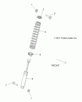 SUSPENSION, REAR SHOCK MOUNTING - A16DAH57A1 (49RGRSHOCKMTGRR12RZR570)